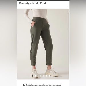 Athleta Brooklyn Ankle pant in mountain olive (size 0)